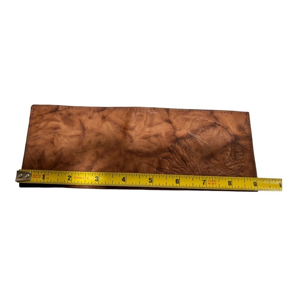 Vintage Amity ID Leather Bass Fish Mens Billfold Wallet - New Old Stock - Picture 7 of 9
